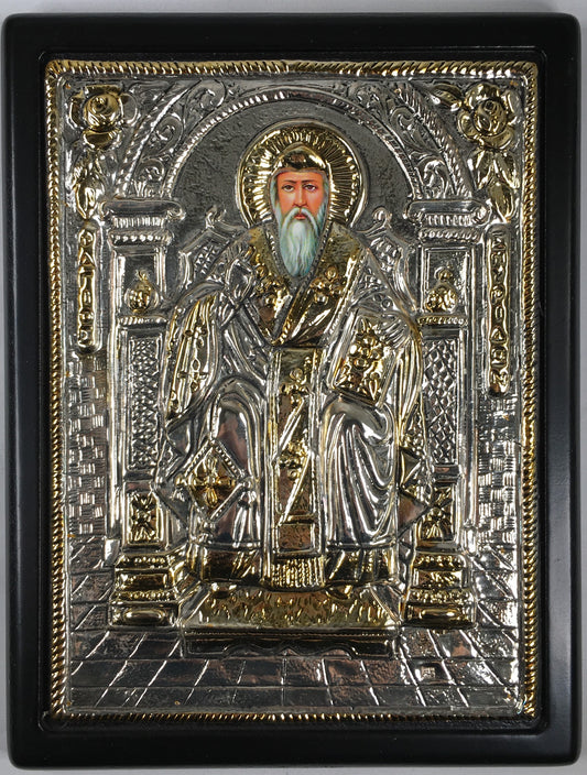 St. Spyridon, Silver-plated Icon