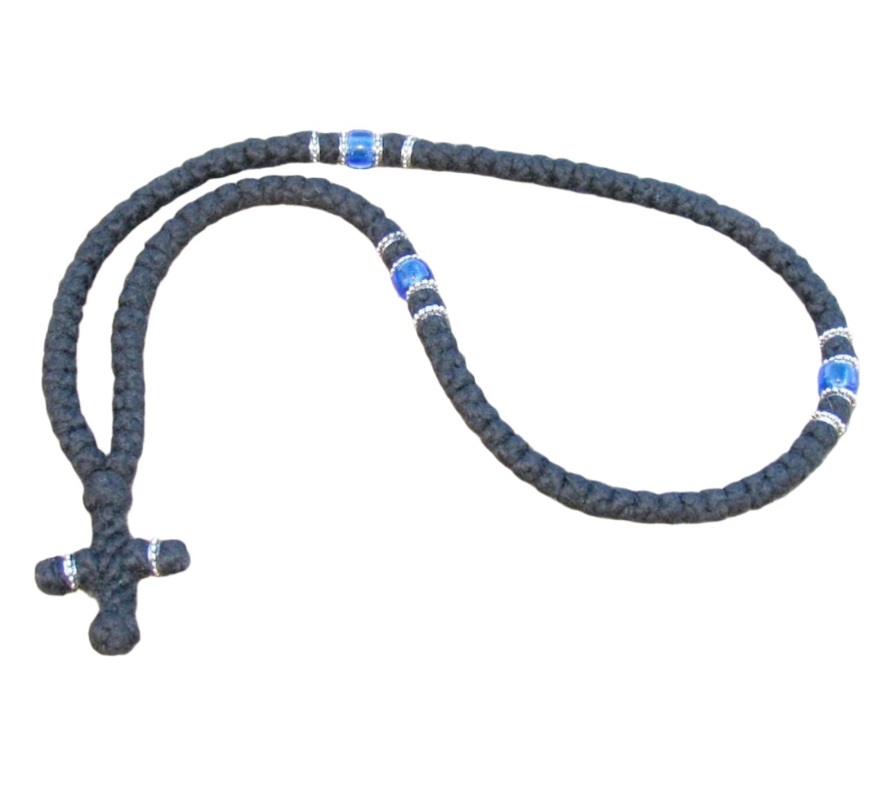 100-knot Greek Wool Prayer Rope w/ Accents