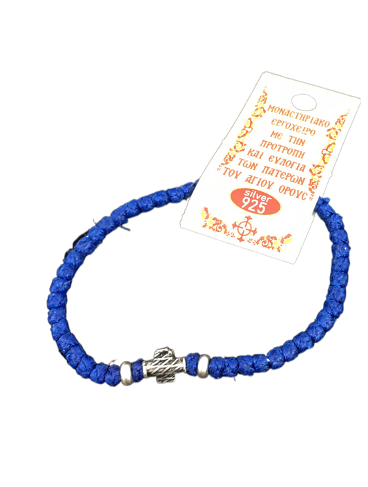 Greek Waxed Prayer Rope with Silver 04