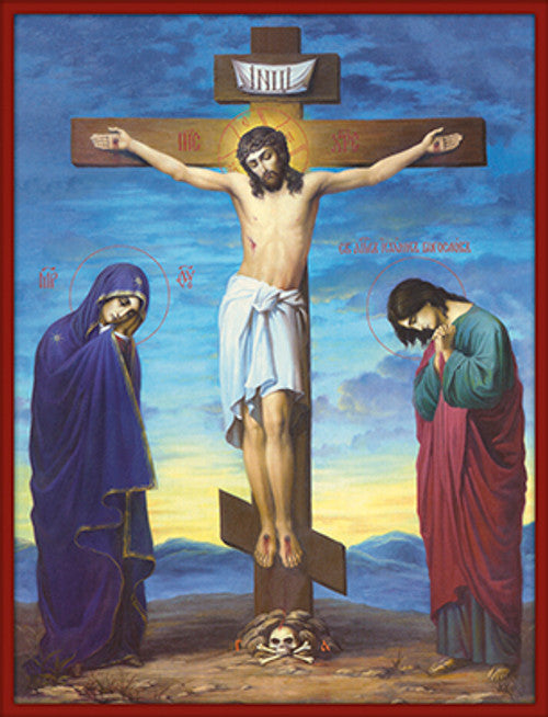 Crucifixion 5 - Jordanville Icon - 10 in.