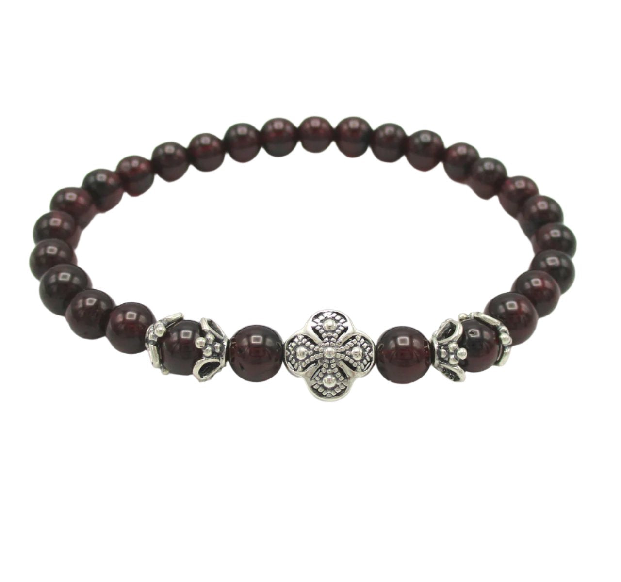 Garnet Prayer Bracelet (Semi-Precious Stone)
