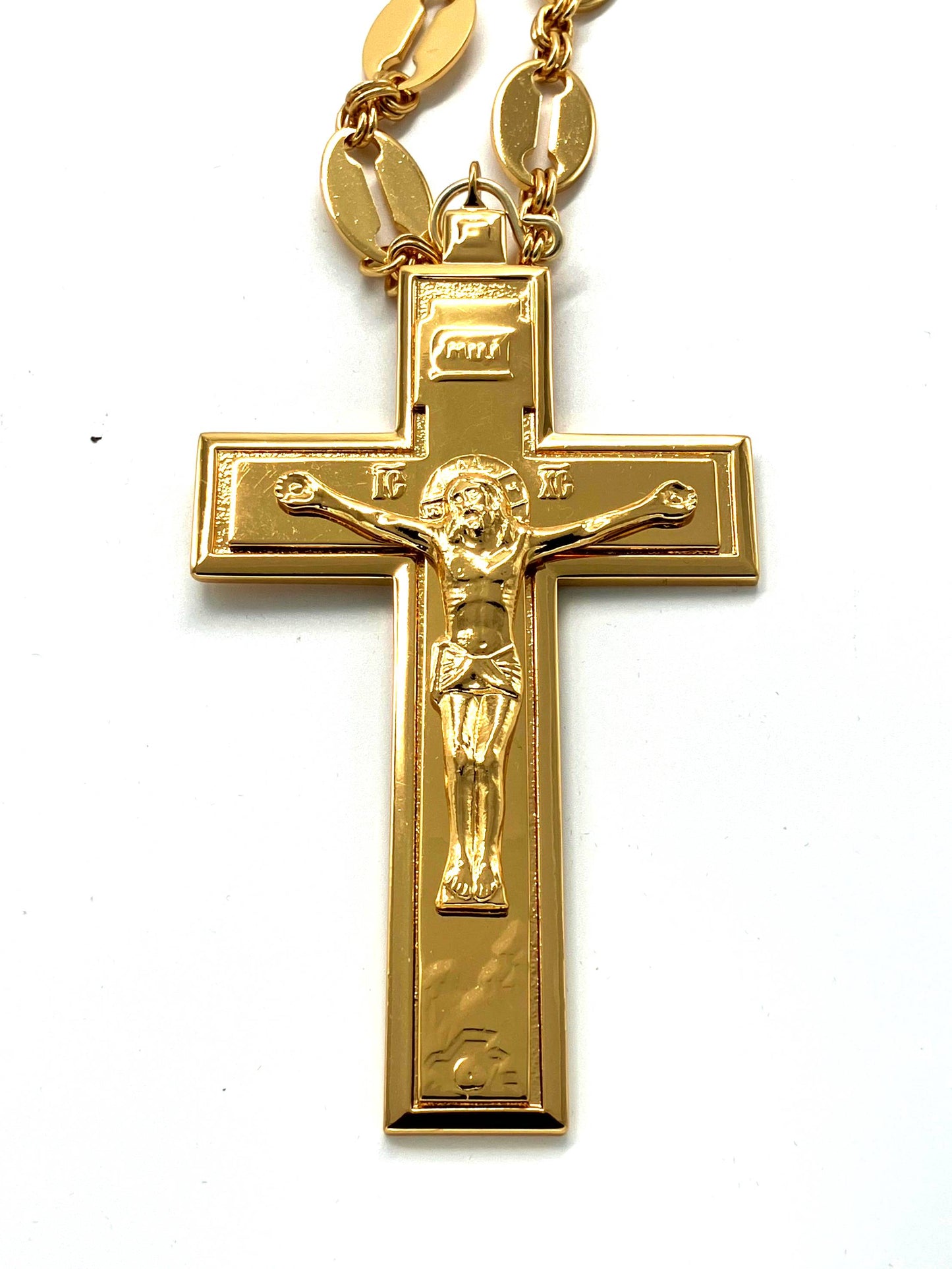 Gold Plated Pectoral Cross - Style No. 02