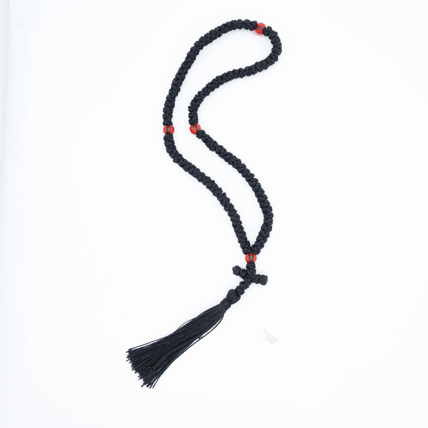 100-knot Prayer Rope with Red Beads