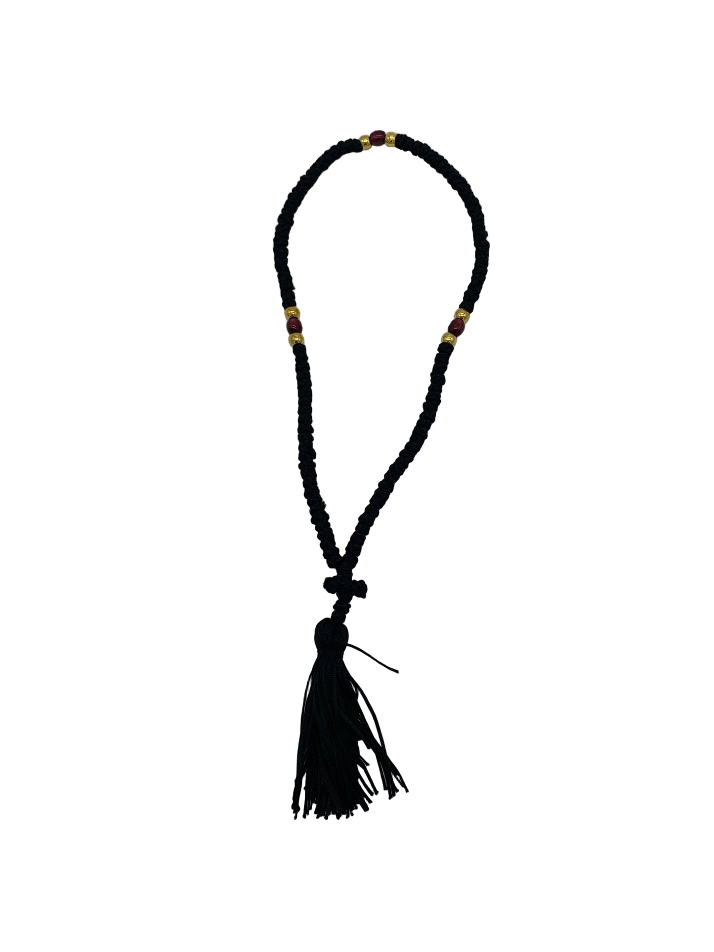 100-knot Russian-style Prayer Rope with Red Beads