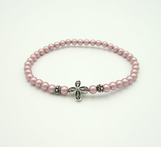 Panagia's Pearls Powder Rose Prayer Bracelet