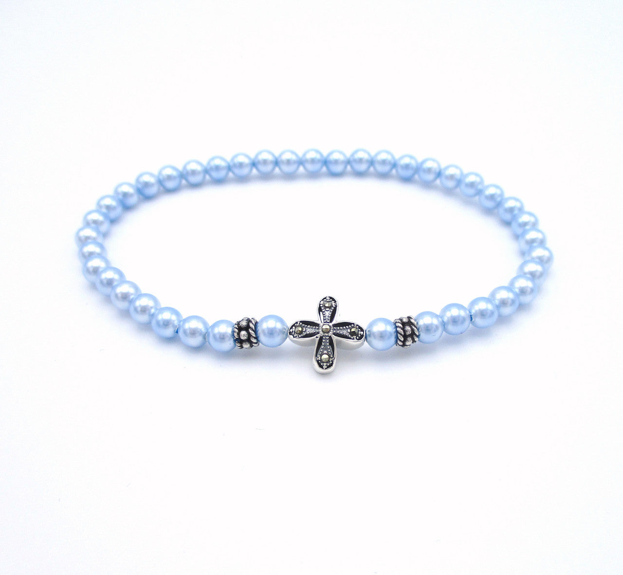 Panagia's Pearls Light Blue Prayer Bracelet