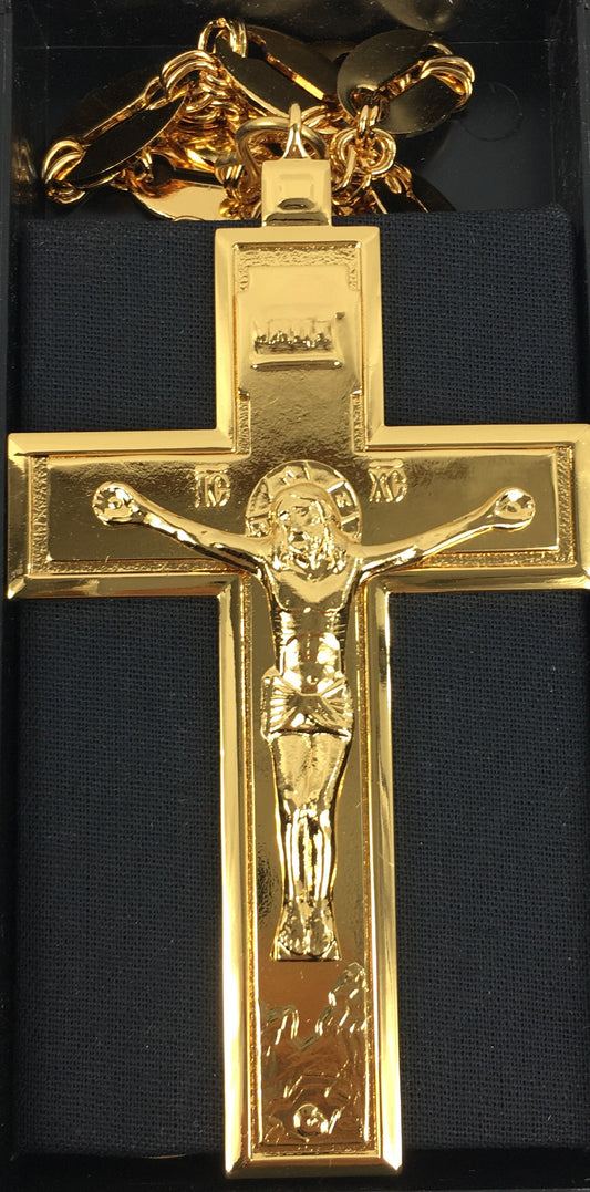 Gold Plated Pectoral Cross 02
