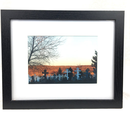 Cemetery in the Fall - Framed Photo