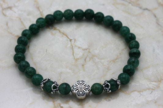 Jade Prayer Bracelet (Semi-Precious Stone)