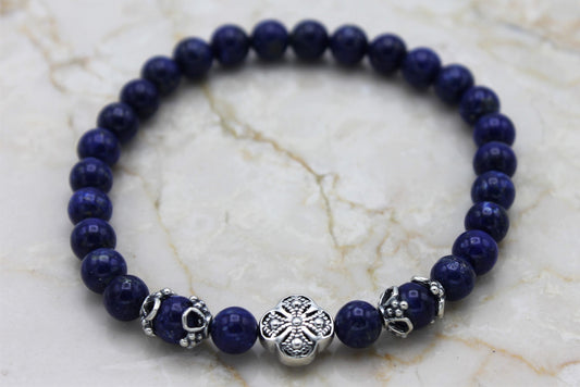 Lapis Lazuli Prayer Bracelet (Semi-Precious Stone)