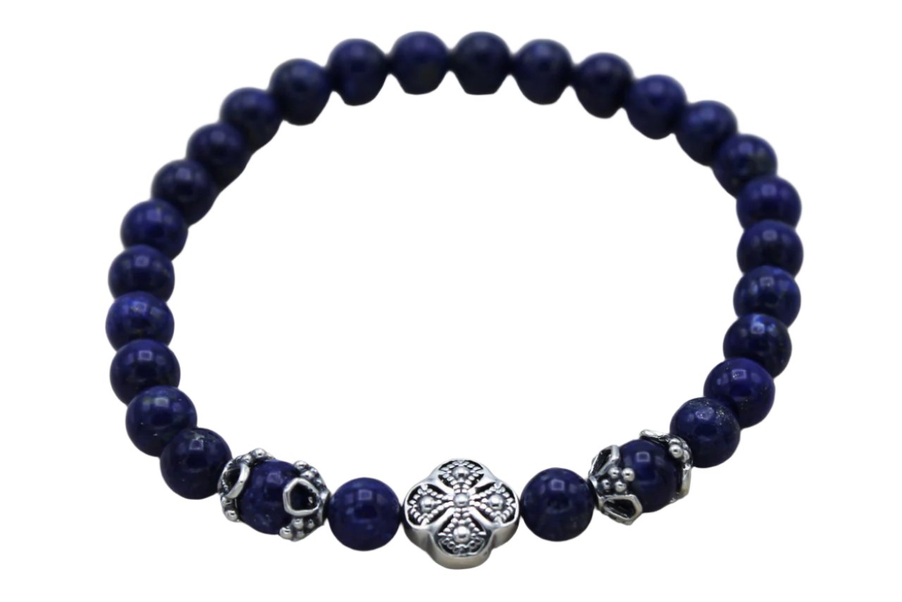 Lapis Lazuli Prayer Bracelet (Semi-Precious Stone)