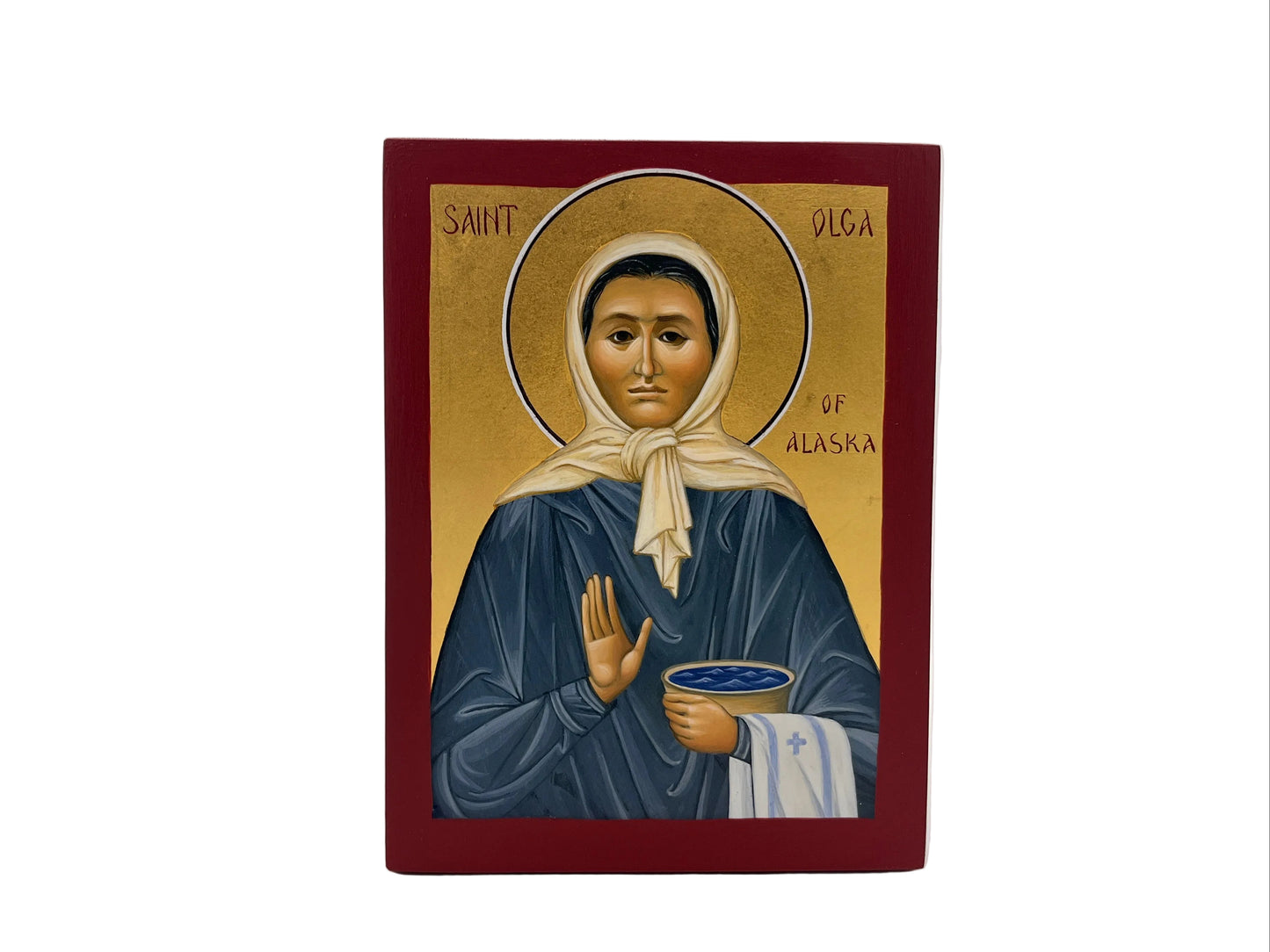 Hand-painted Icon of Saint Olga of Alaska 6 x 8