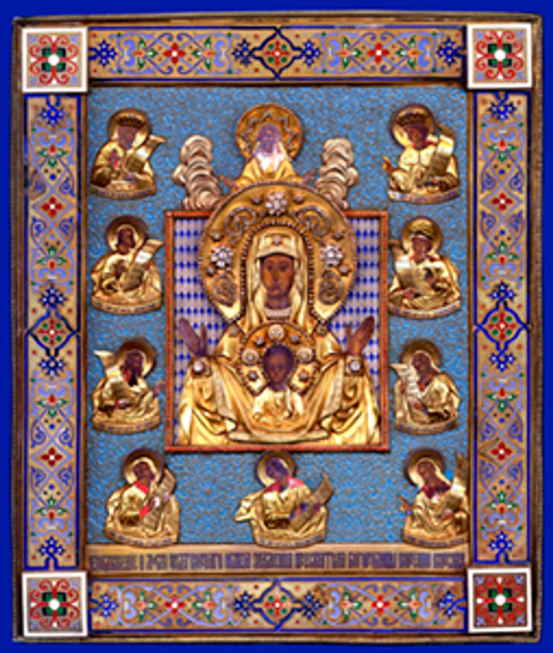 Theotokos (Kursk Root) Mounted Jordanville Icon