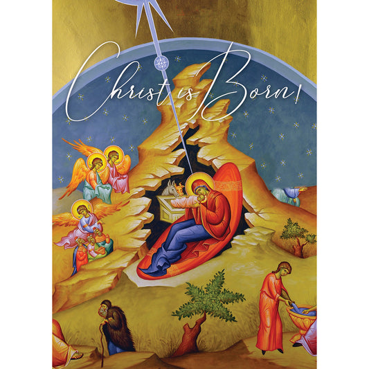 Nativity with Angels Christmas card