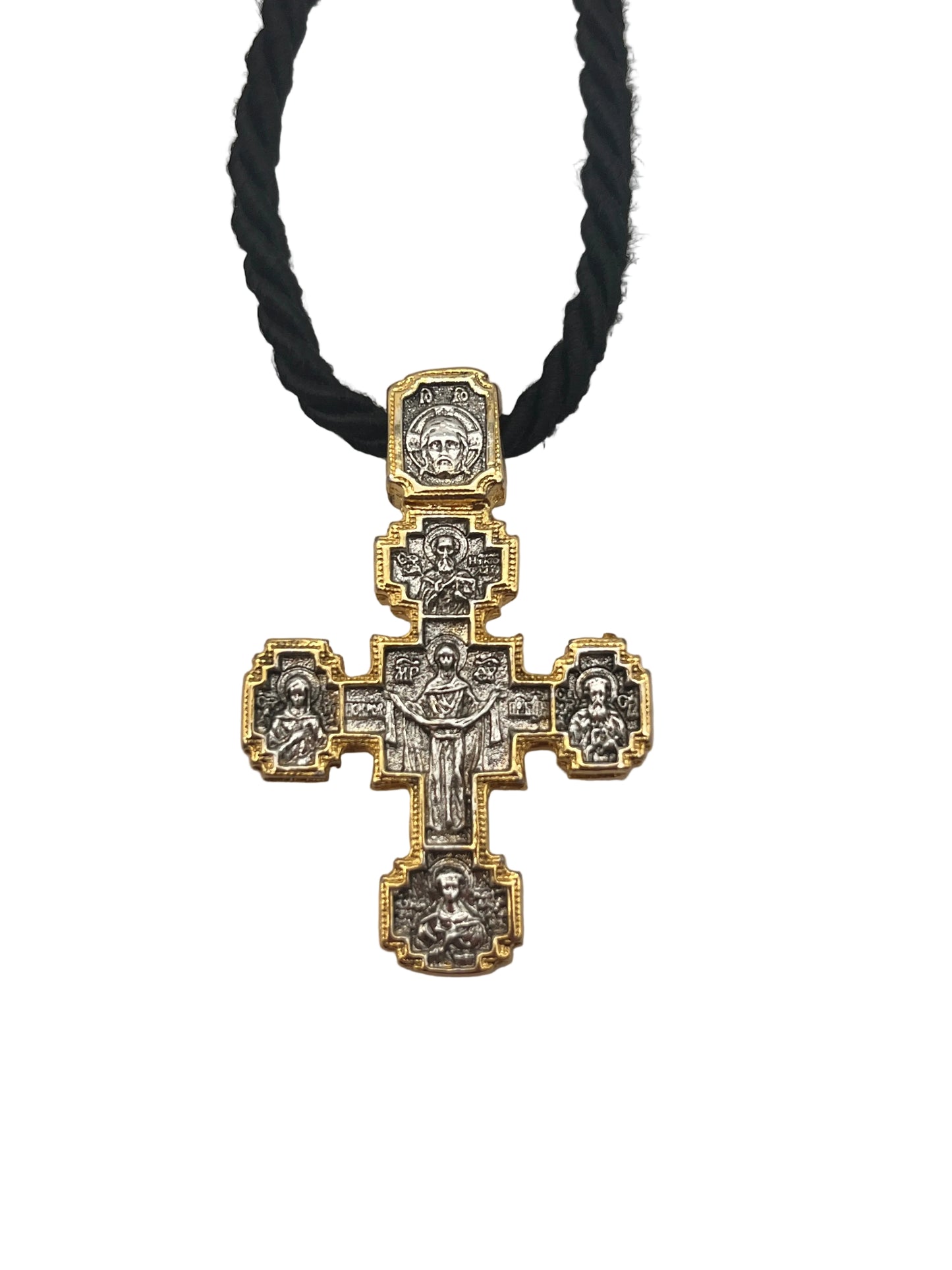 Pendant Cross 09 (on Wrapped Cord) zoomed