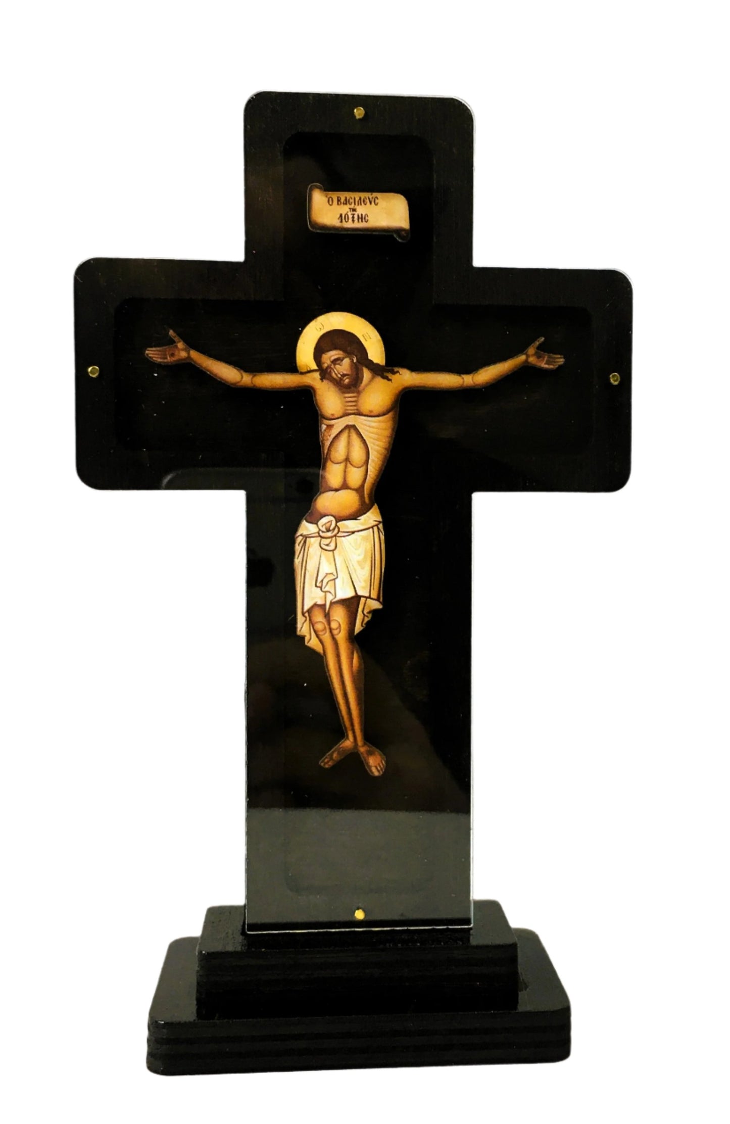 Standing Cross with Painted Icon
