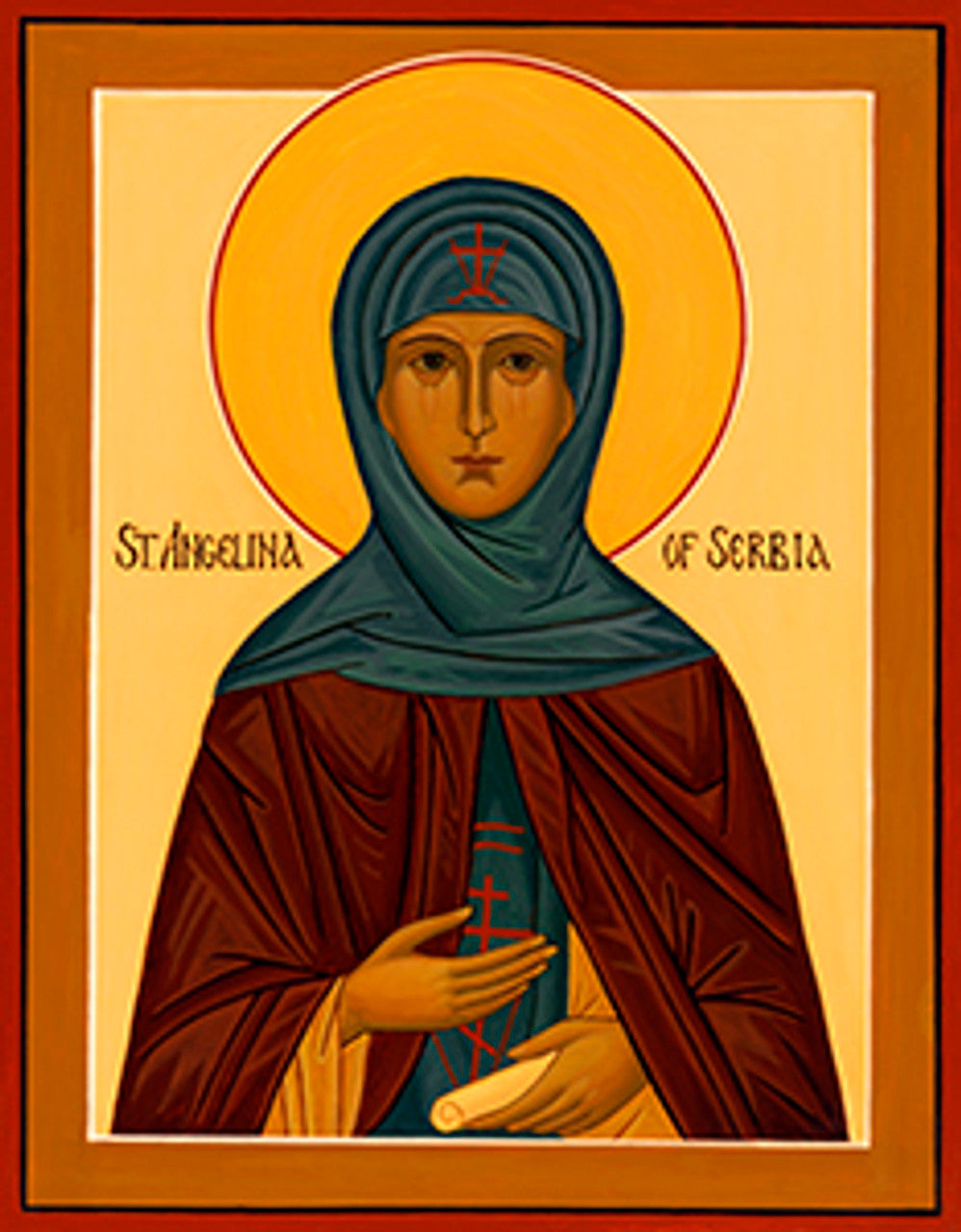 St. Angelina of Serbia (English) Made-To-Order Icon