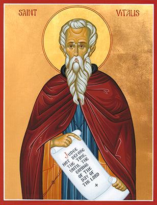 St. Vitalis of Gaza (English) Made-To-Order Icon