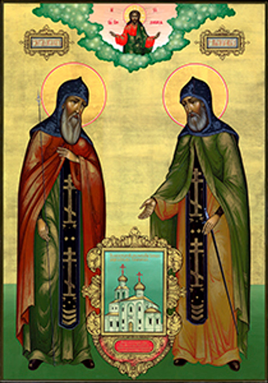 Sts. Alexander (Peresvet) and Andrew (Oslyabya) Made-To-Order Icon