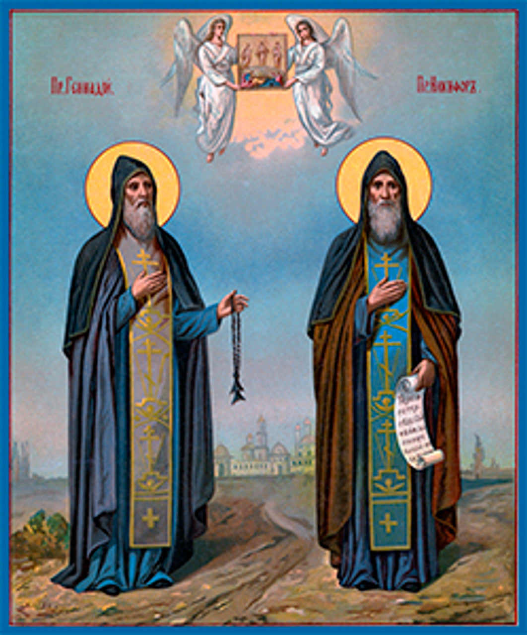 Sts. Gennadius and Nicephorus of Vazheozersk Made-To-Order Icon