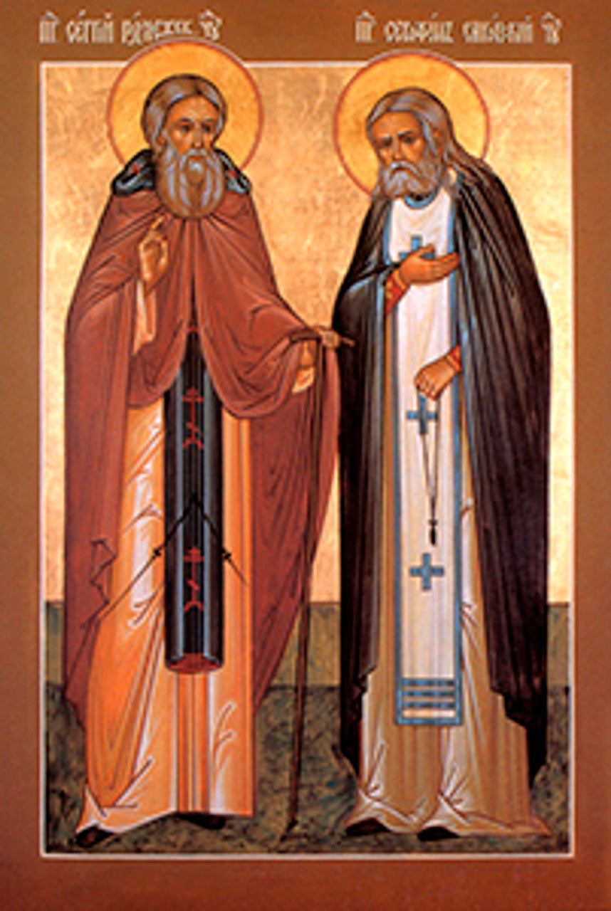 Sts. Sergius of Radonezh and Seraphim of Sarov Made-To-Order Icon