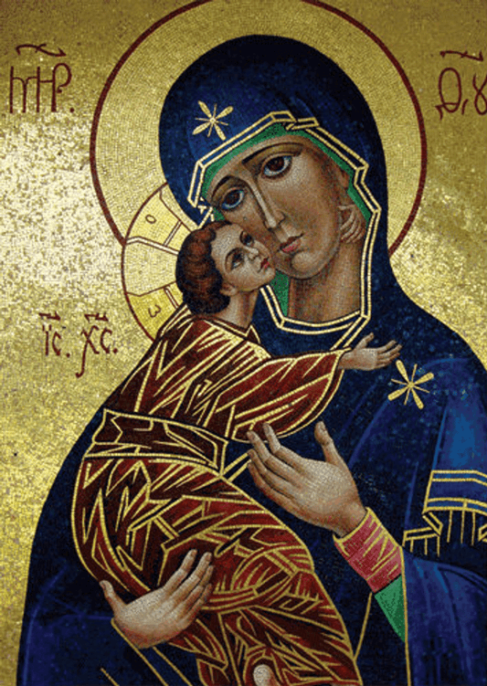 Virgin and Child (Mosaic Icon) blank card