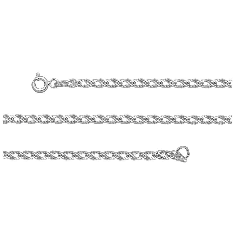 Sterling Silver Chain - Style No. 11 (Triple Rhomb 0.4 mm)