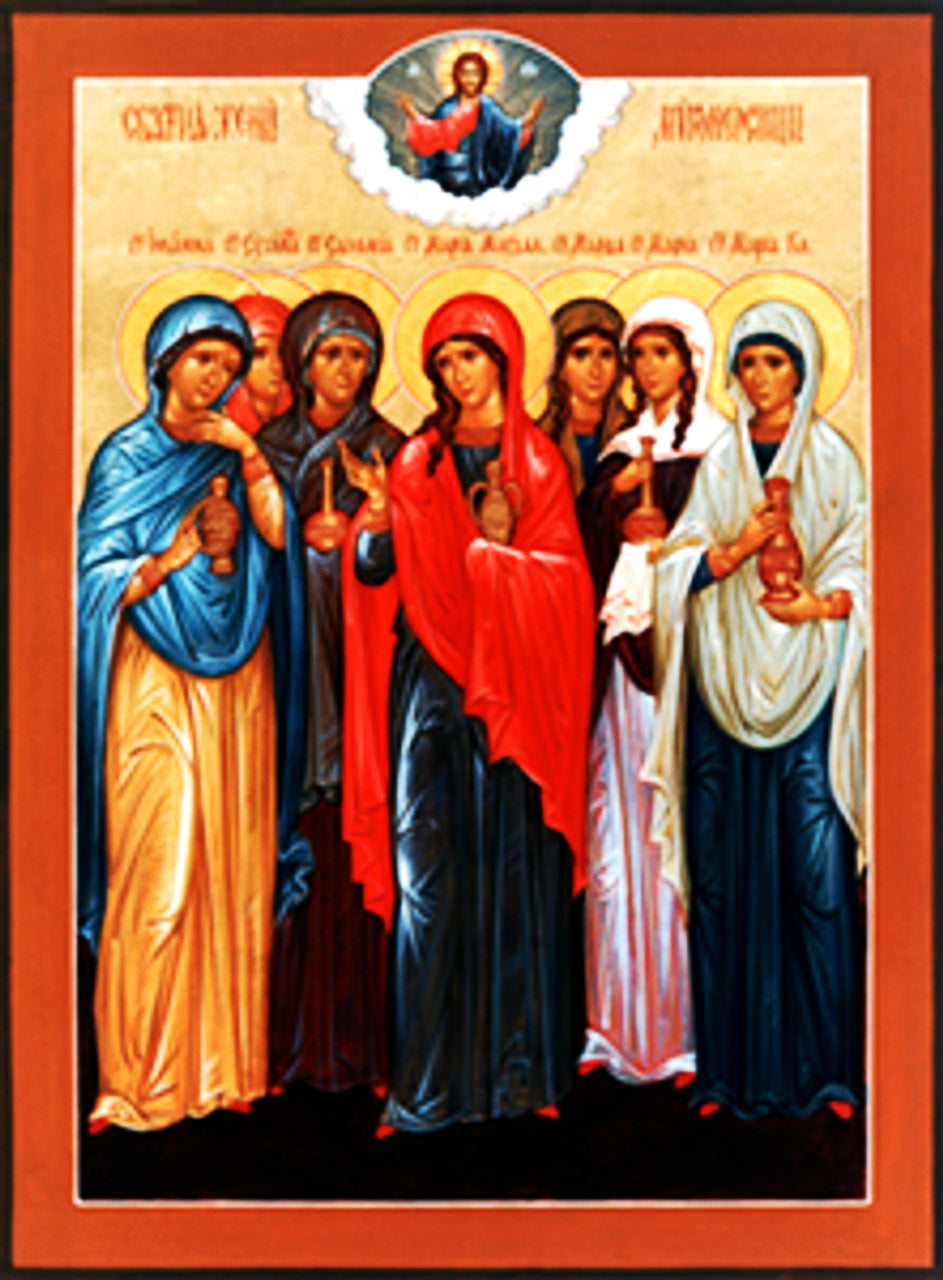Holy Myrrh Bearing Women Mounted Jordanville Icon