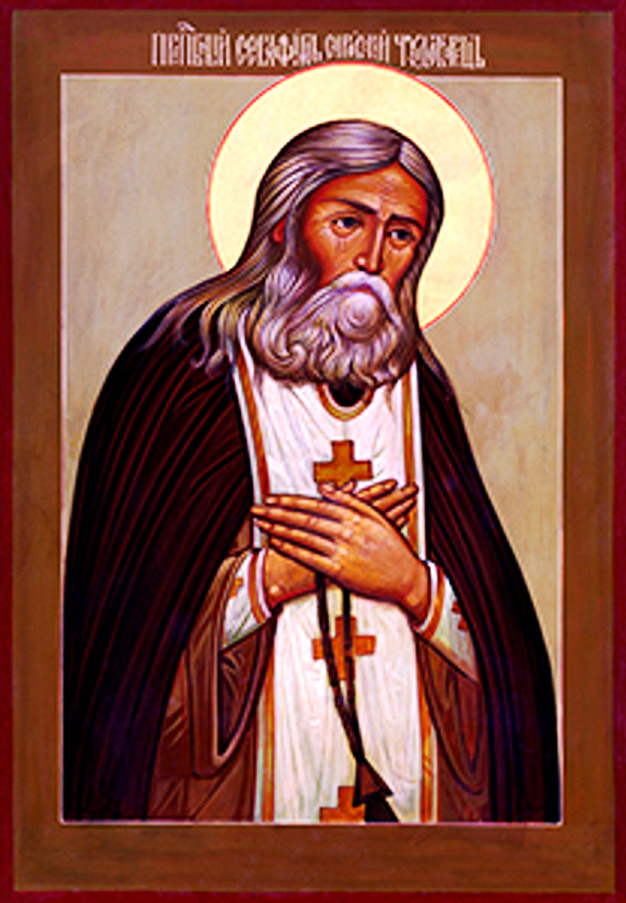 St. Seraphim of Sarov Mounted Jordanville Icon