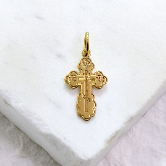 St. Olga Cross™ (14kt Yellow Gold) (Small)