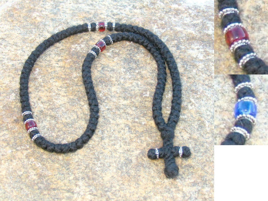 100-knot Greek Wool Prayer Rope w/ Accents