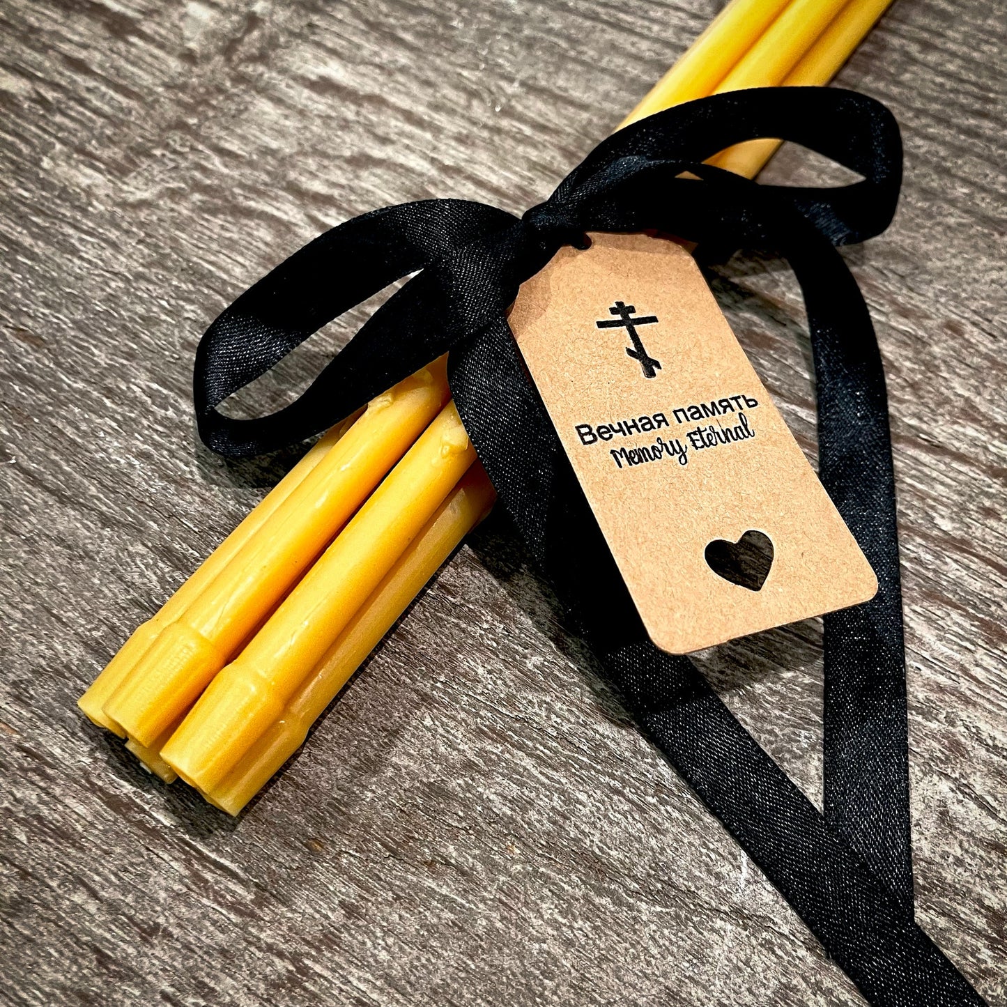 Memorial Beeswax Taper Bundle (Thin 10in) - 10 Candles