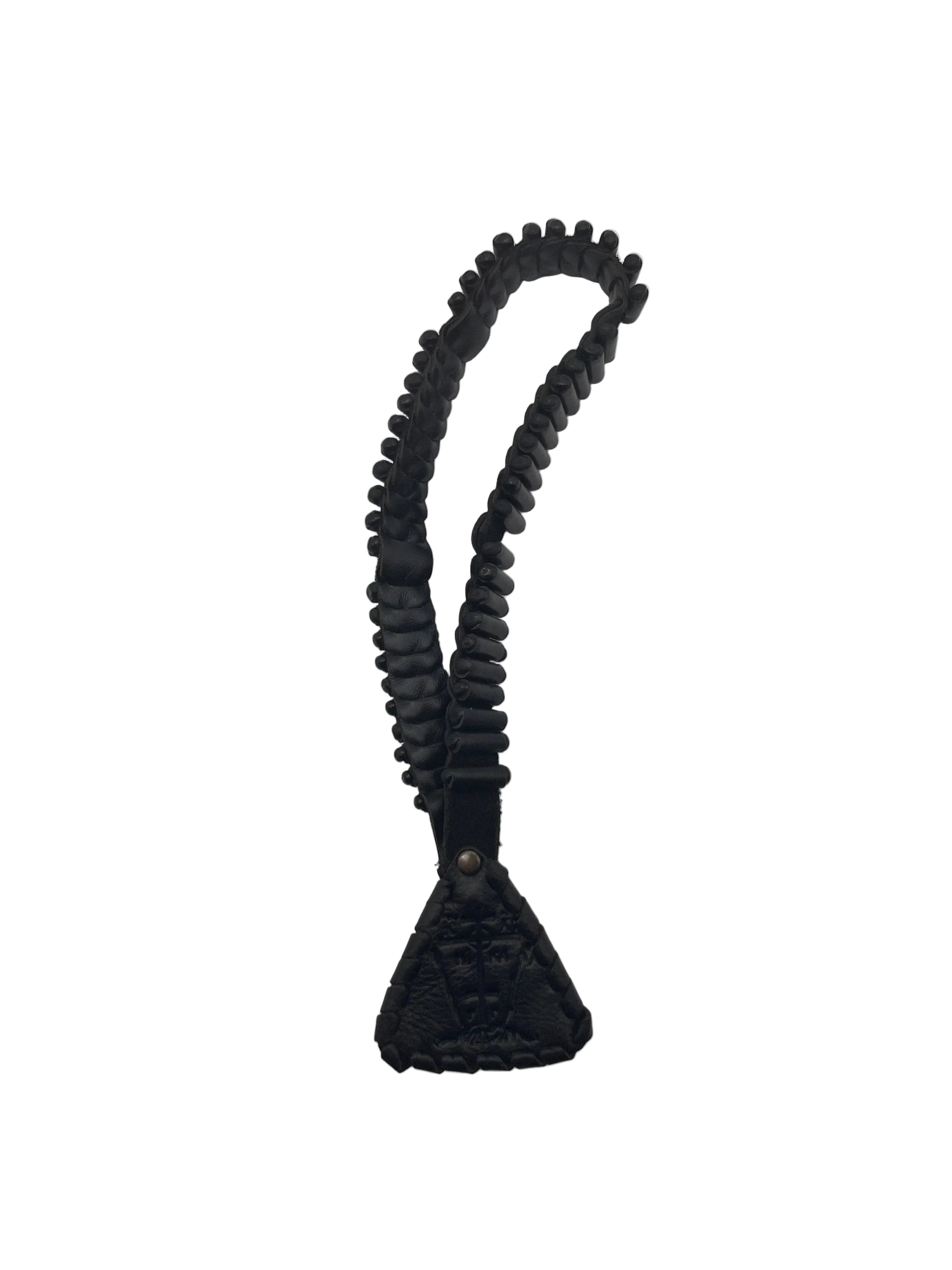 50-Step Leather Lestovka Prayer Rope black