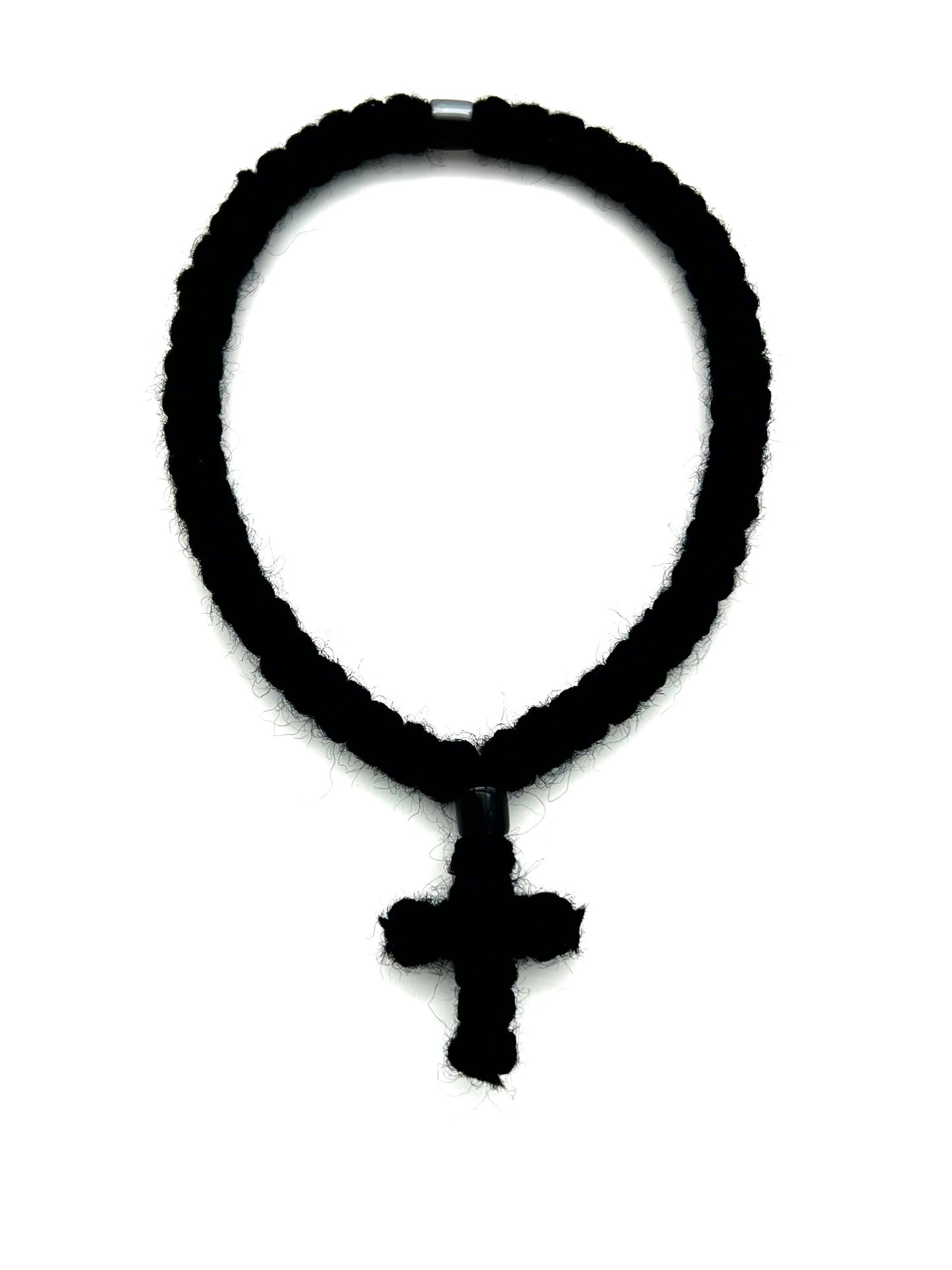 50-knot Prayer Rope 18 (Greek Style with Black Beads)