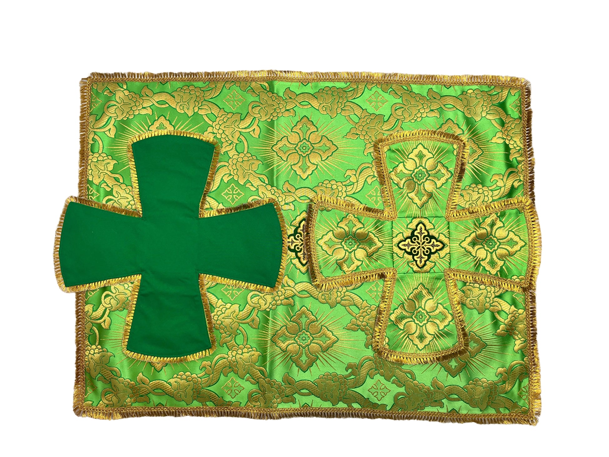 Aër, Chalice and Diskos Covers Set - Green - 1