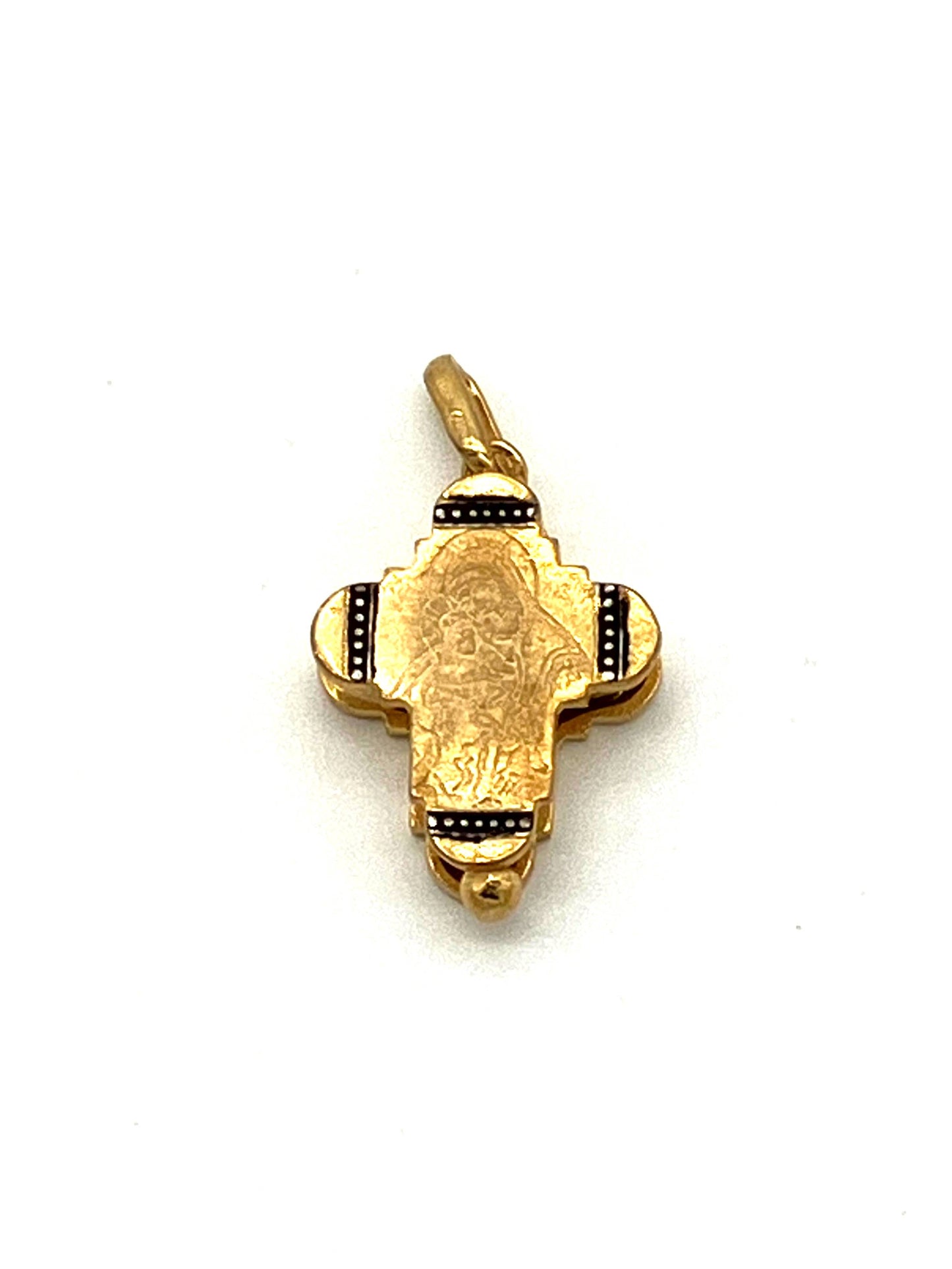 Baptismal Cross - Style No. 33 (with Icon of Theotokos on Reverse)