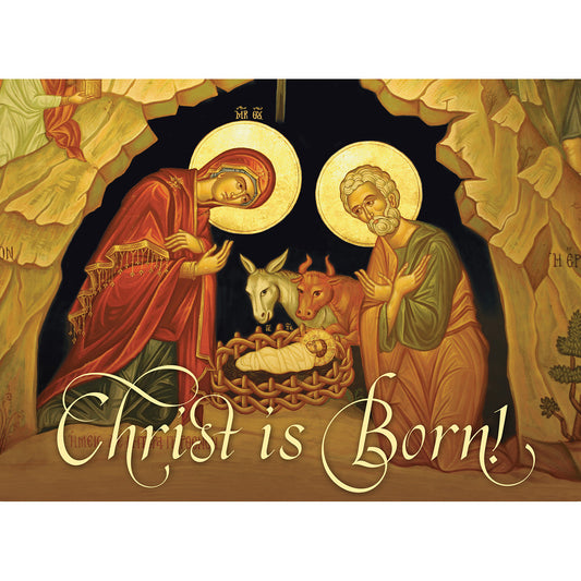 Christ is Born Christmas card