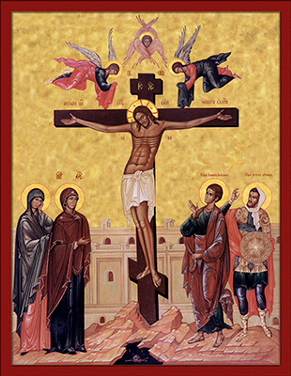 Crucifixion of Christ Mounted Jordanville Icon