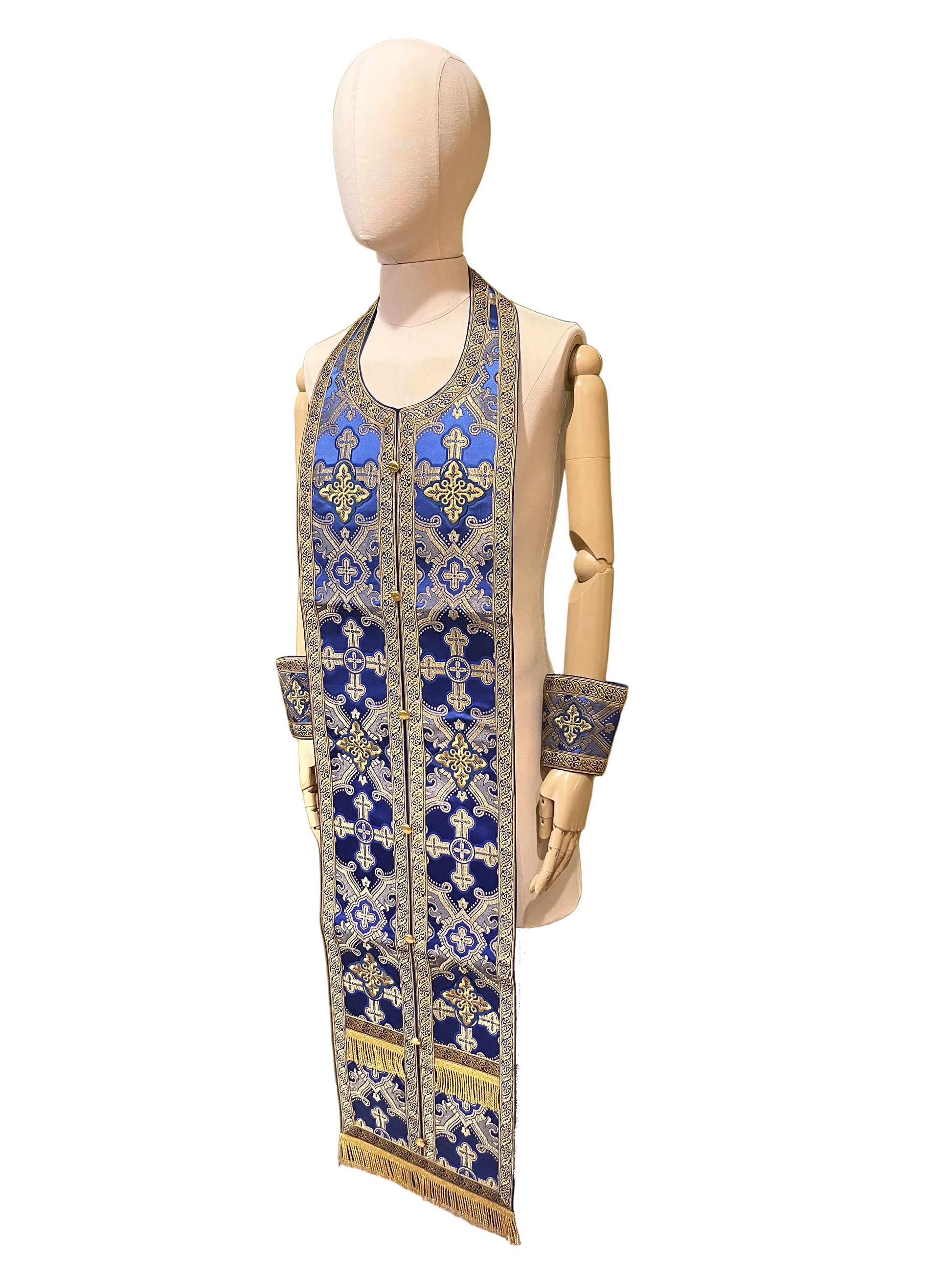 Epitrachelion and Cuffs Set 01 - Blue