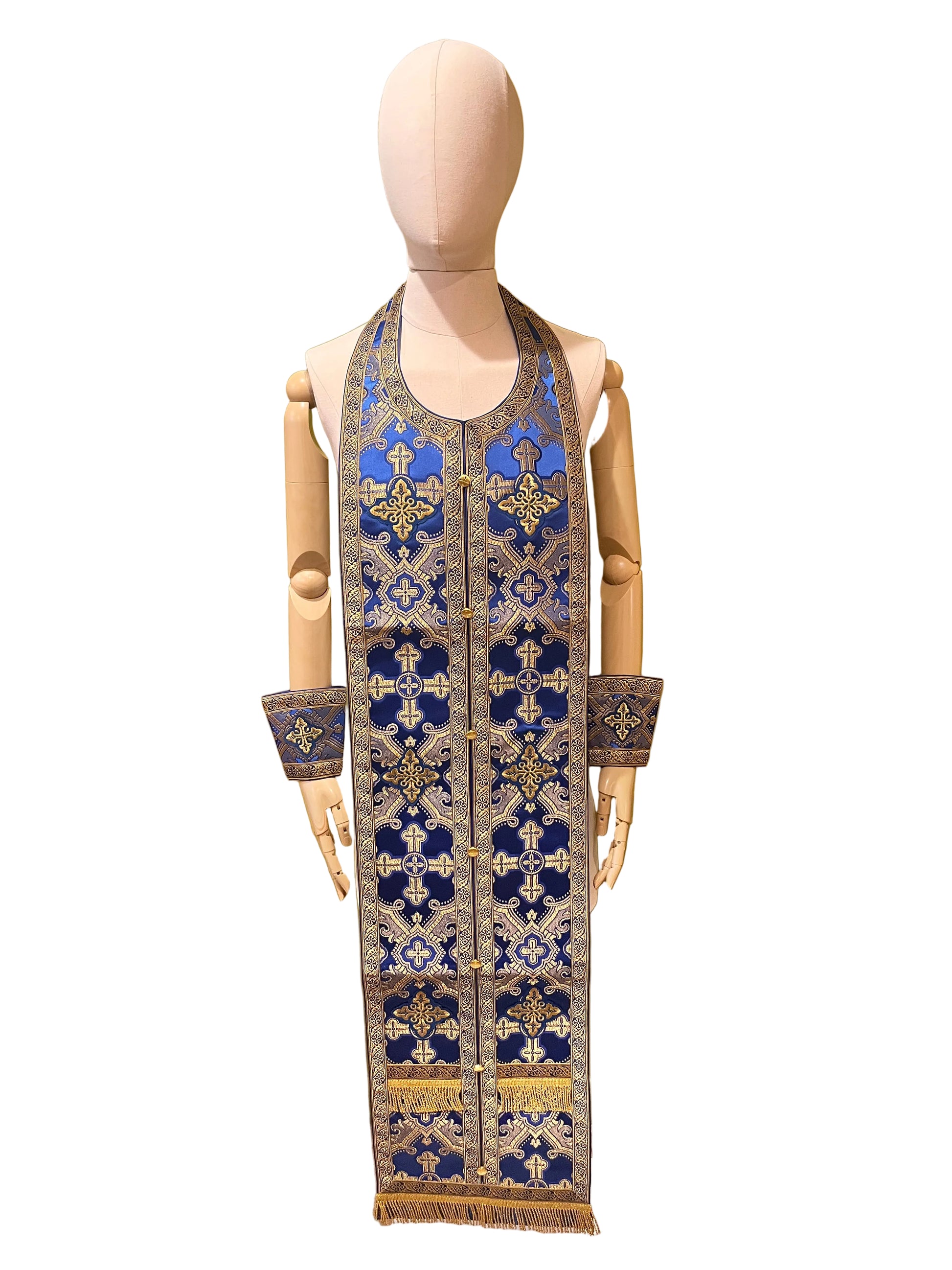 Epitrachelion and Cuffs Set 01 - Blue