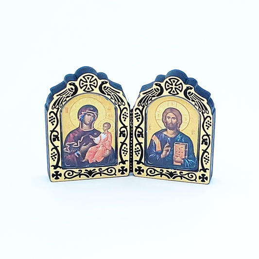 Diptych Theotokos and Christ (Saver of Souls) Jordanville Icon