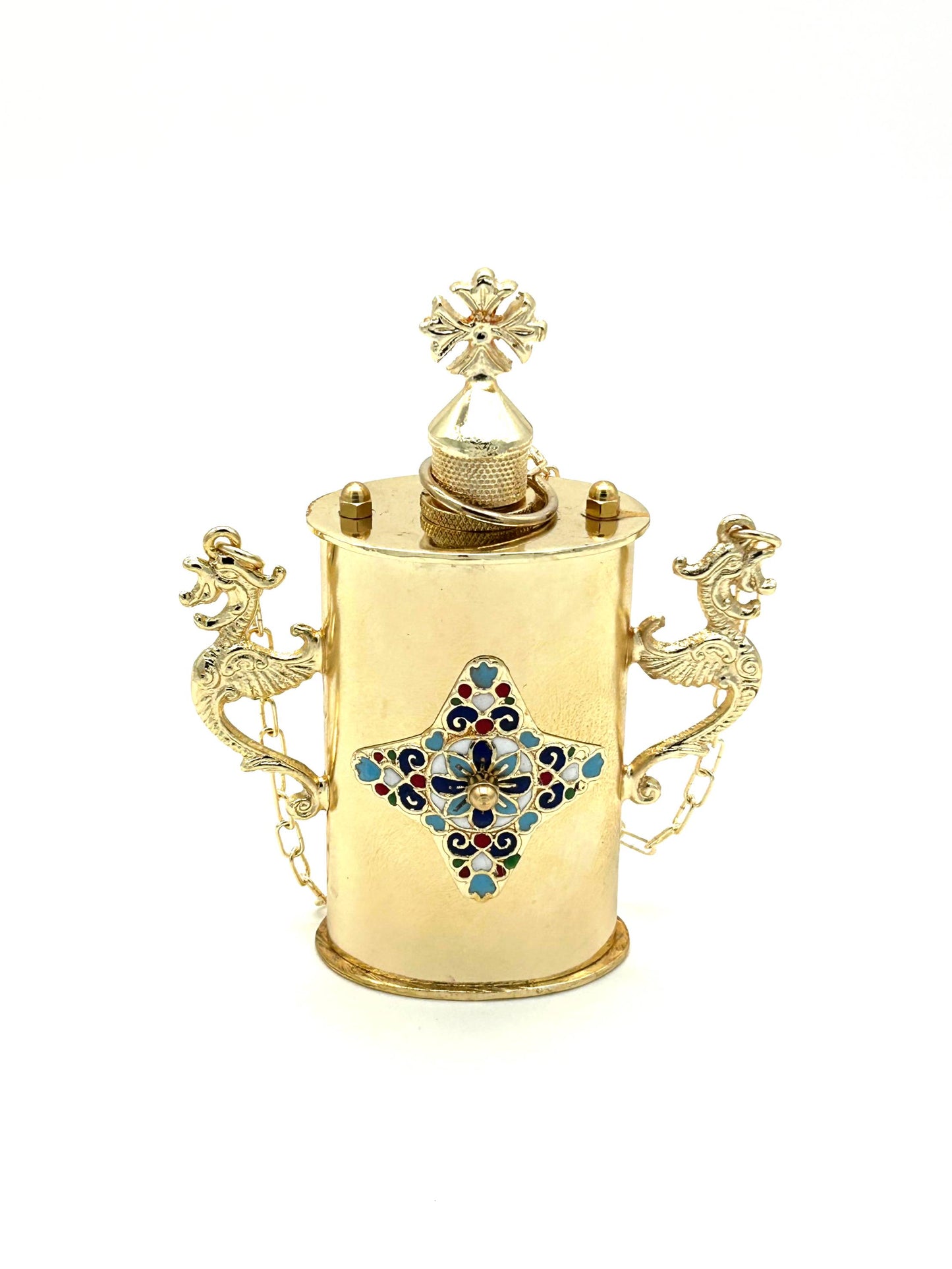 Chrism Vessel (with Enamel Cross)