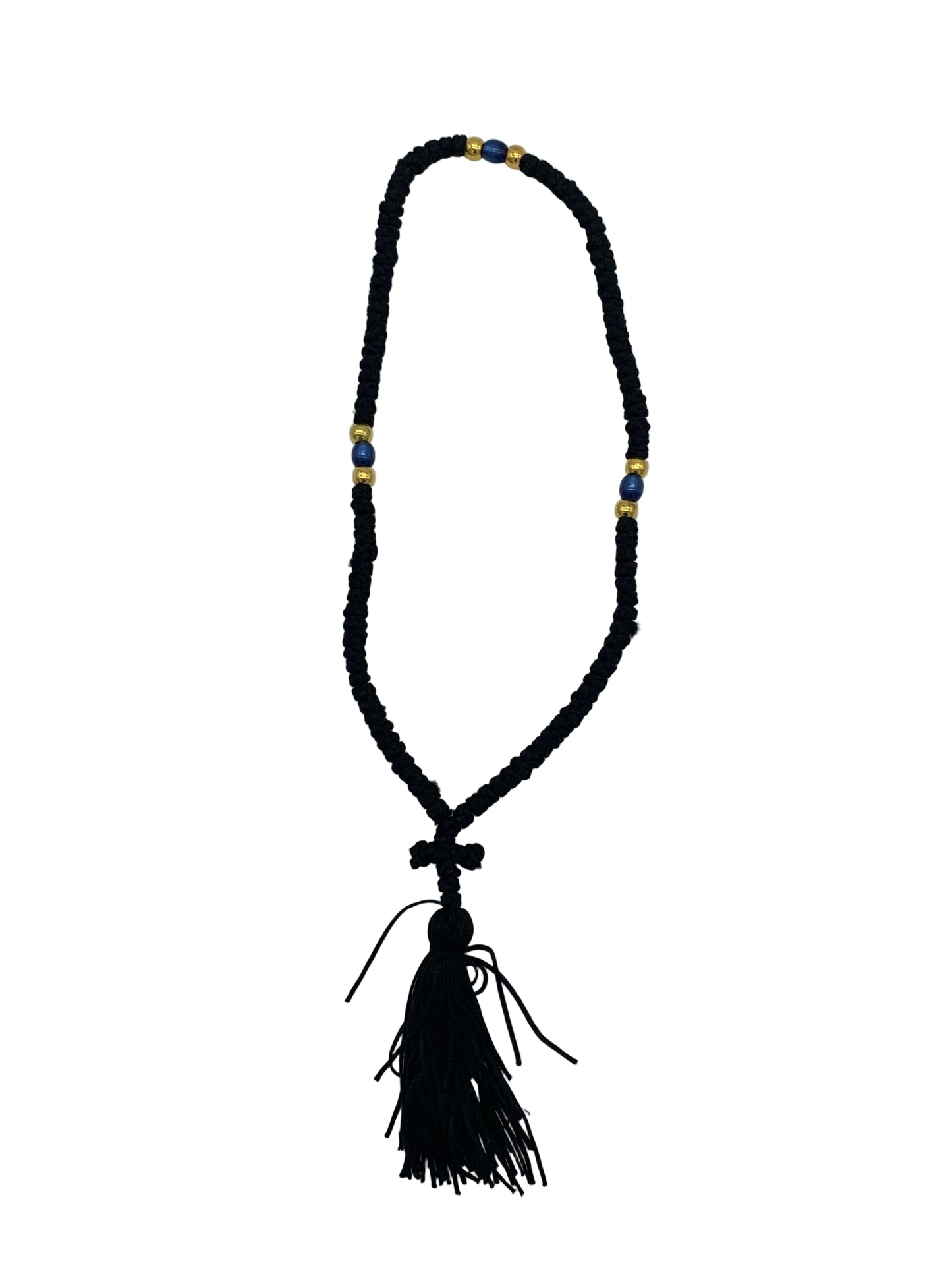 100-knot Russian-style Prayer Rope with Blue Beads