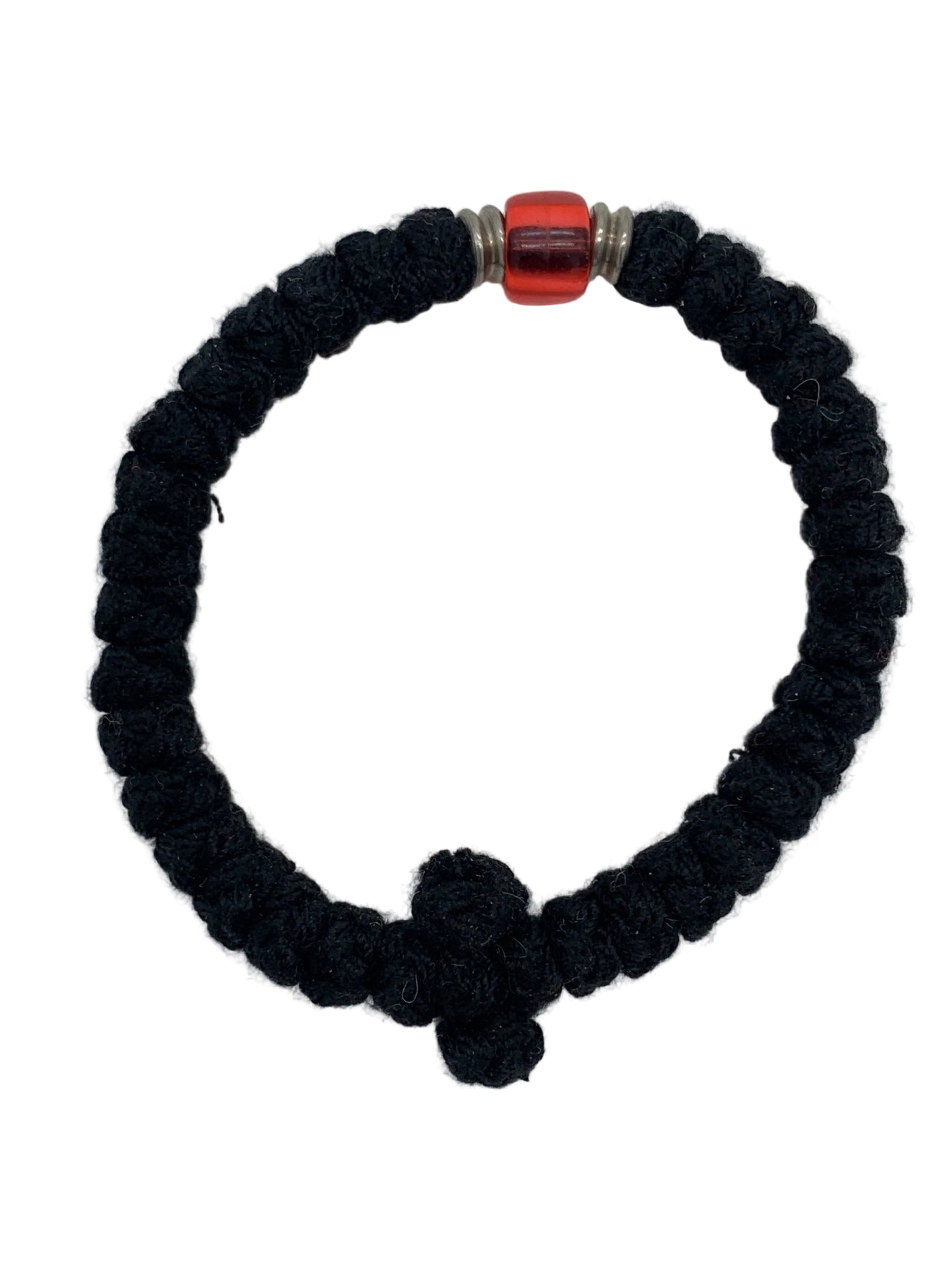 Prayer Rope with Cross and Blue or Red Beads