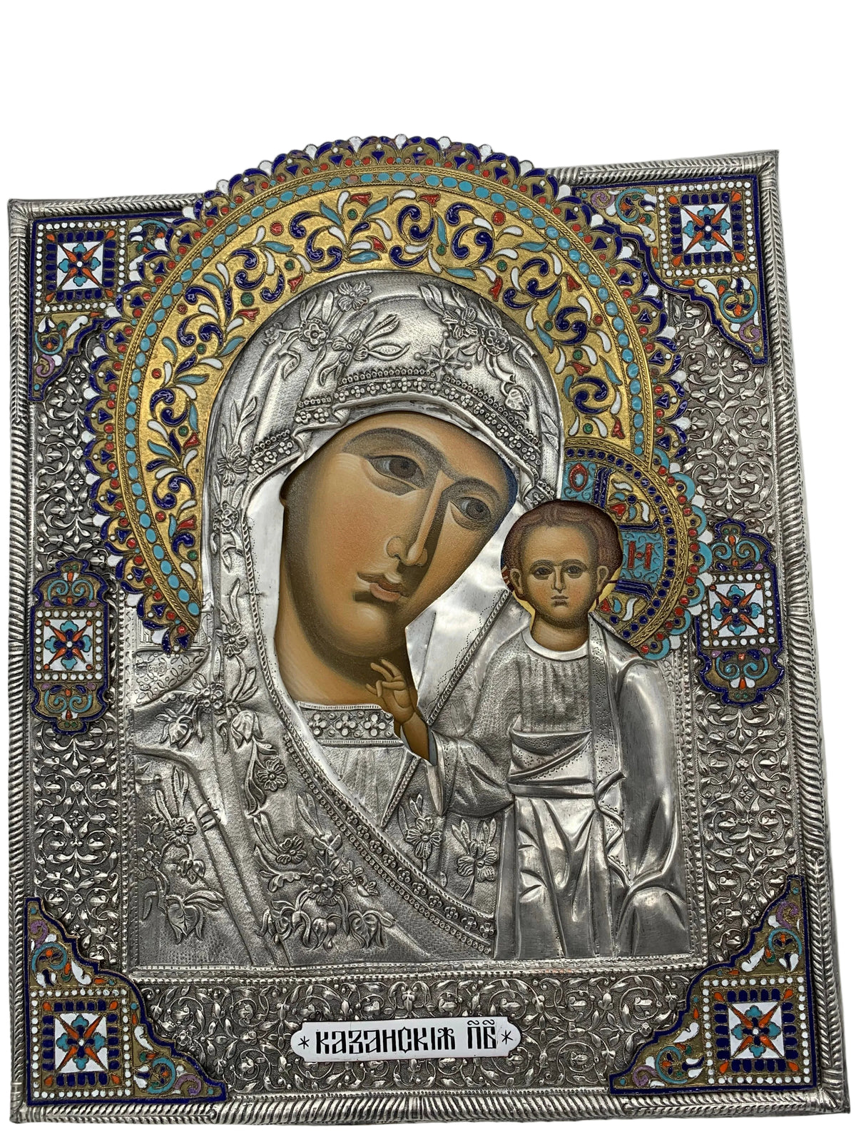 Hand Painted Icon of the Theotokos (Kazan)