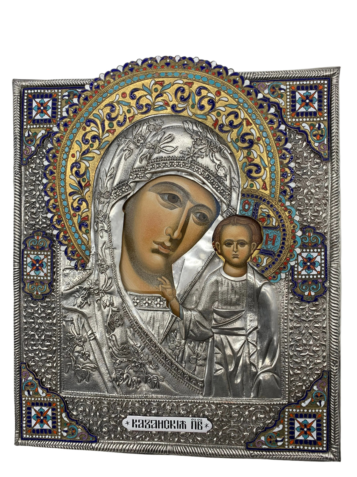 Hand Painted Icon of the Theotokos (Kazan)