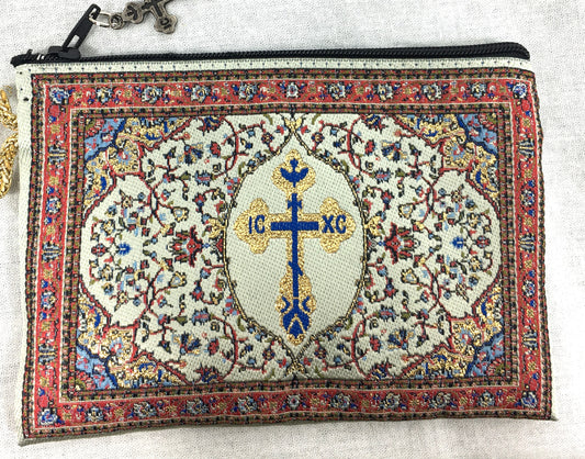 Tapestry Pouch - Byzantine Cross 1