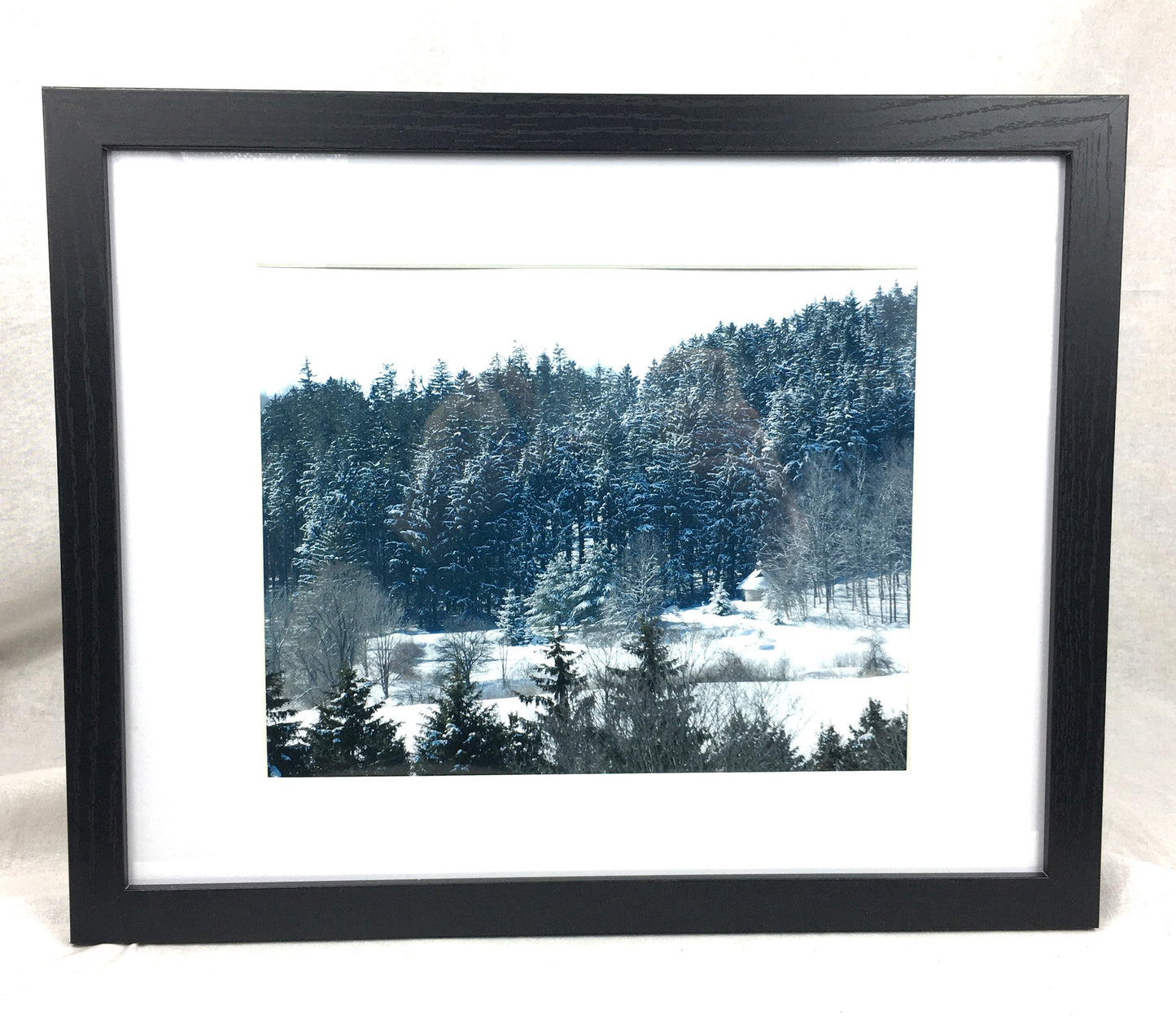 Chapel in the Snowy Woods - Framed Photo
