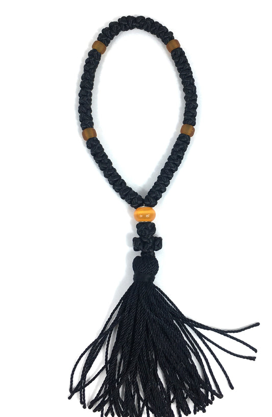WW 50-knot Satin Prayer Rope with Amber Beads