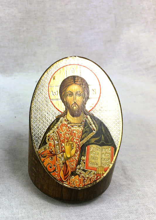 Small Wooden Icon - Christ Pantocrator 01